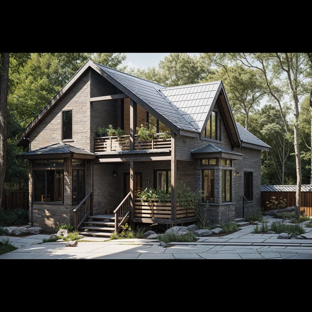 Двухэтажный дом из бруса XX20